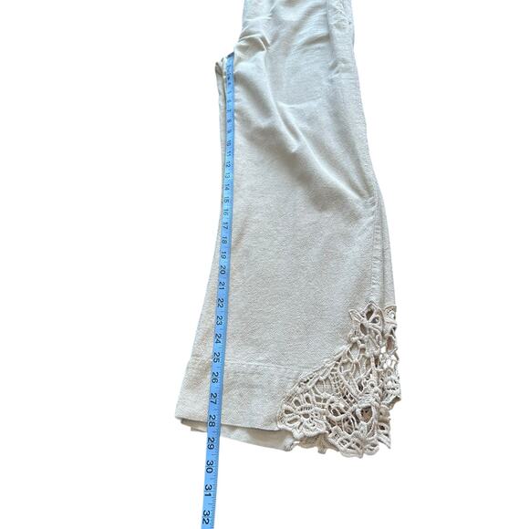 Soft Surroundings Pants Beige Pull On Stretch Relaxed Casual Straight Leg Large - Picture 10 of 11